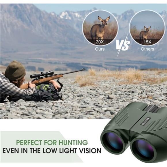 20X25 Compact Binoculars for Adults and Kids,Large Eyepiece Waterproof Binocular - Picture 5 of 7